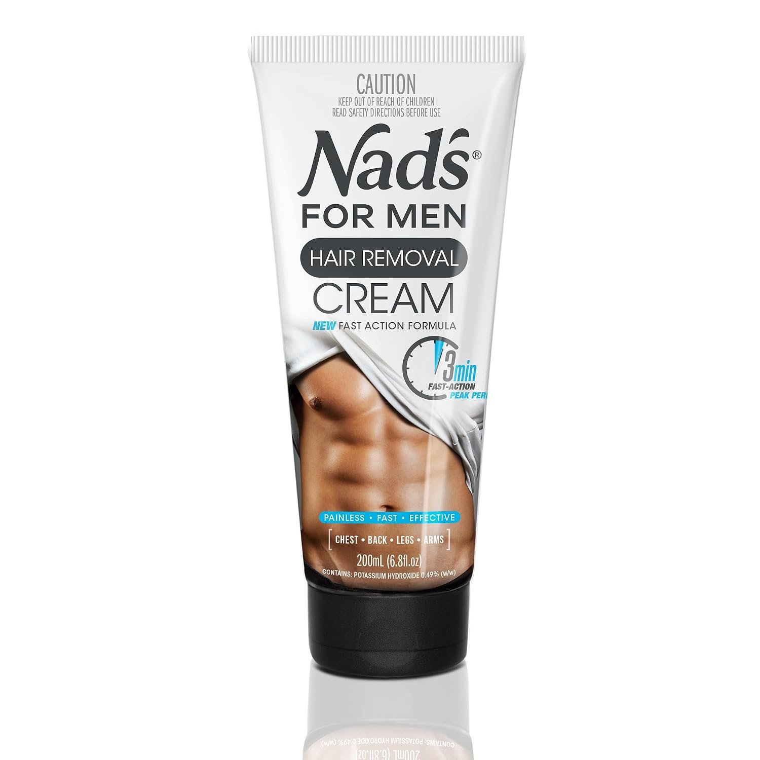Nad’s For Men Hair Removal Cream, Body Depilatory for Coarse Hair, 6.8oz