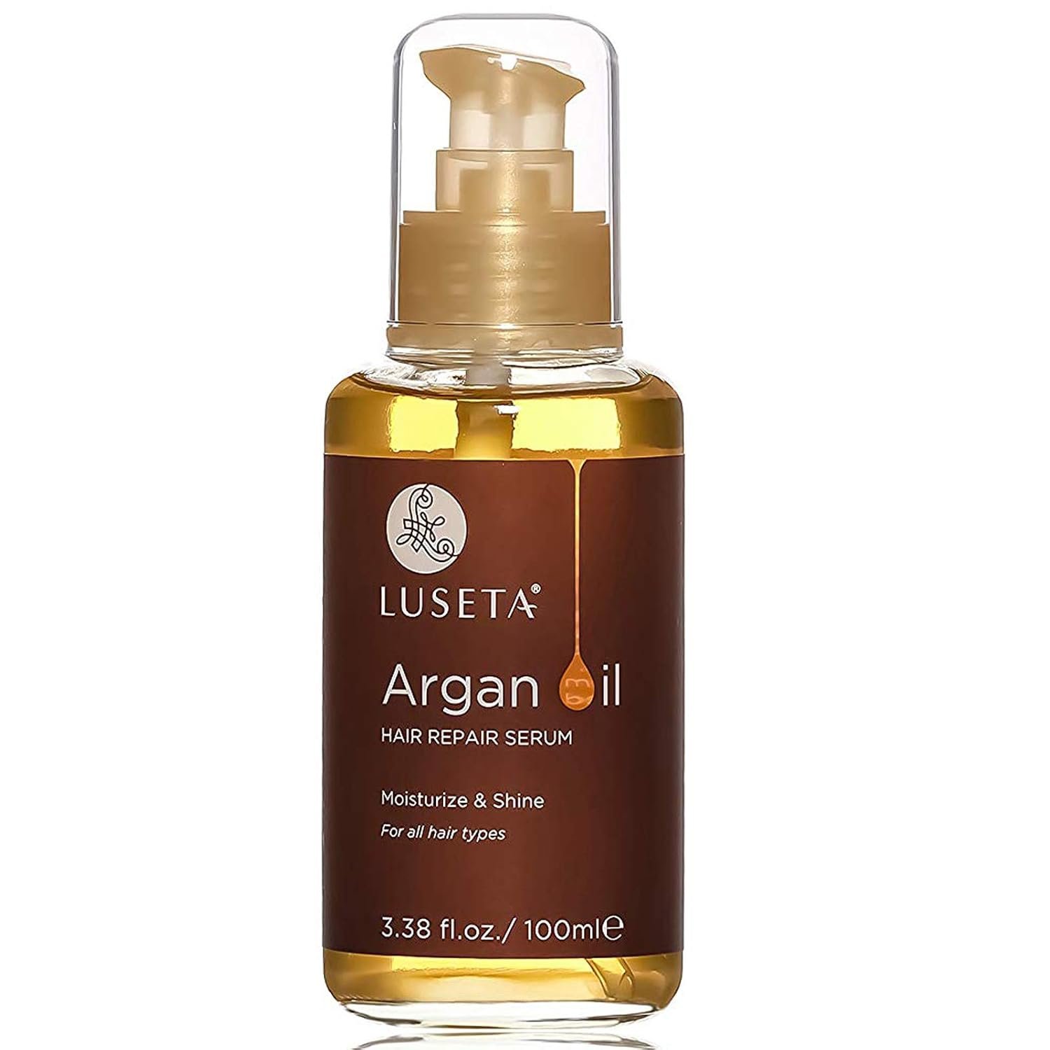 Luseta Pure Argan Oil Hair Serum for Frizz Control 3.38 Floz