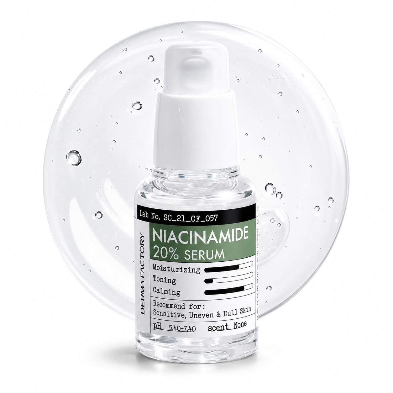 DERMA FACTORY Niacinamide 20% Face Serum for Oily Skin, Pore Care