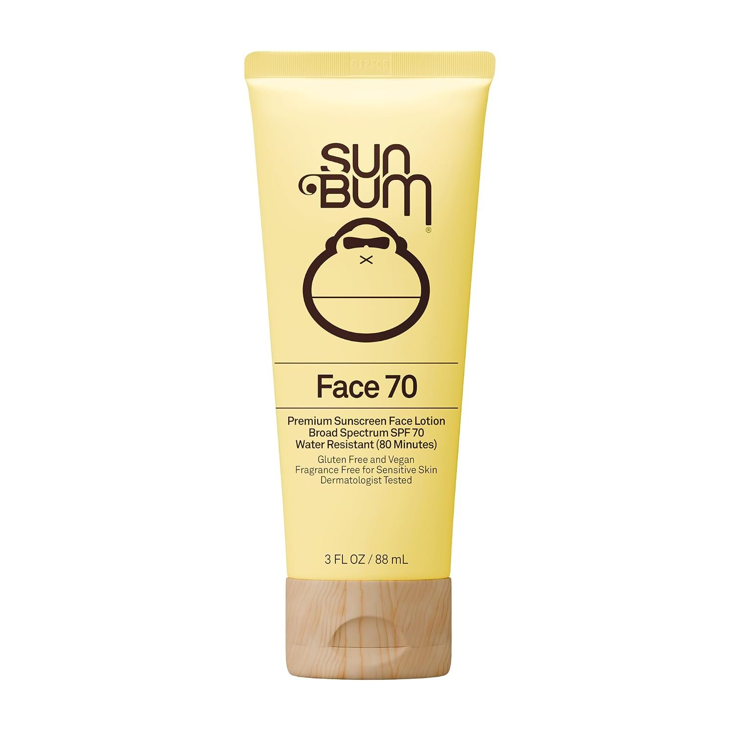 Sun Bum Original SPF 70 Sunscreen Face Lotion – Travel Size – 3 oz