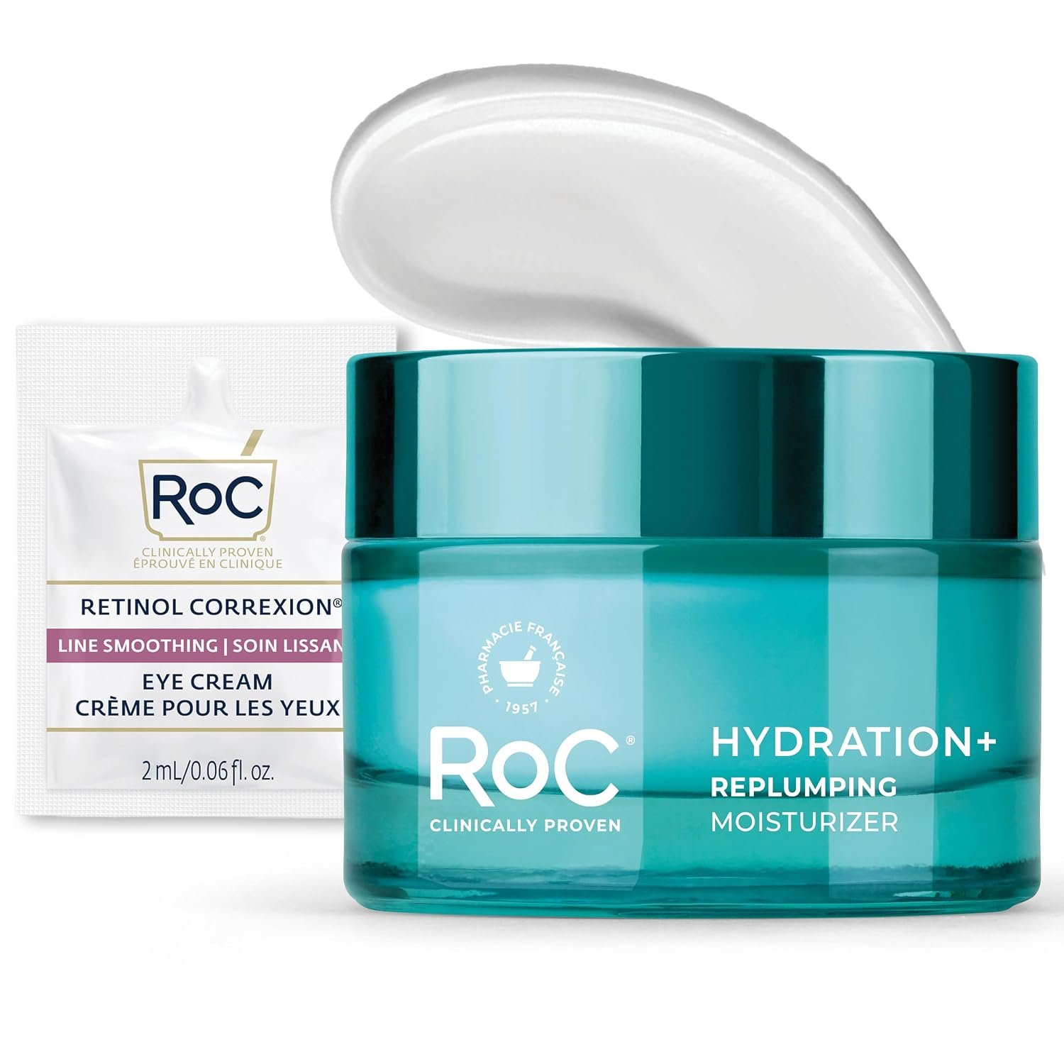 RoC Hydration+ Hyaluronic Acid Moisturizer Face Cream, Fragrance Free 1.7oz