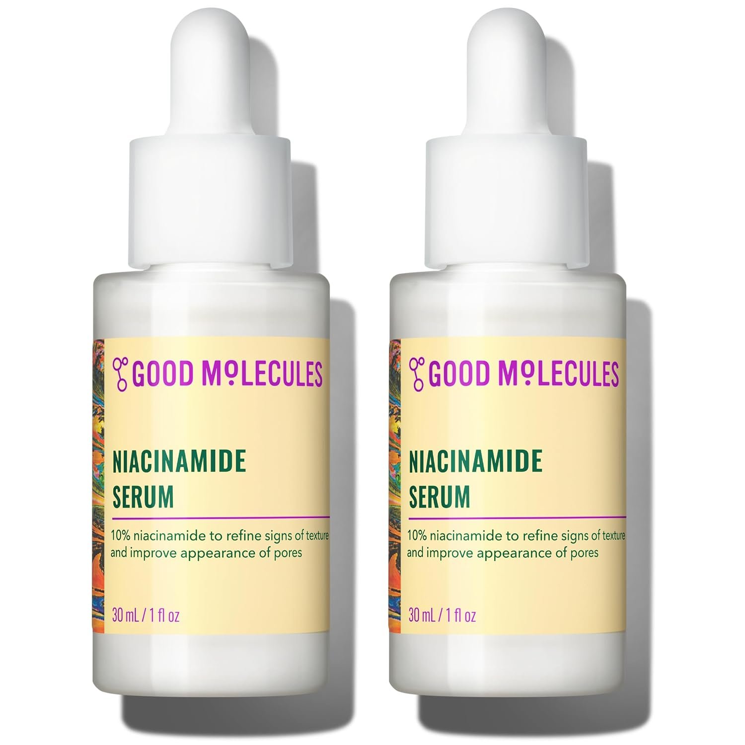 Good Molecules Niacinamide Serum Pack 2 – 30 ml Each (Total 60 ml) | 10% Niacinamide Serum to Target Blemishes, Uneven Skin Tone & Enlarged Pores