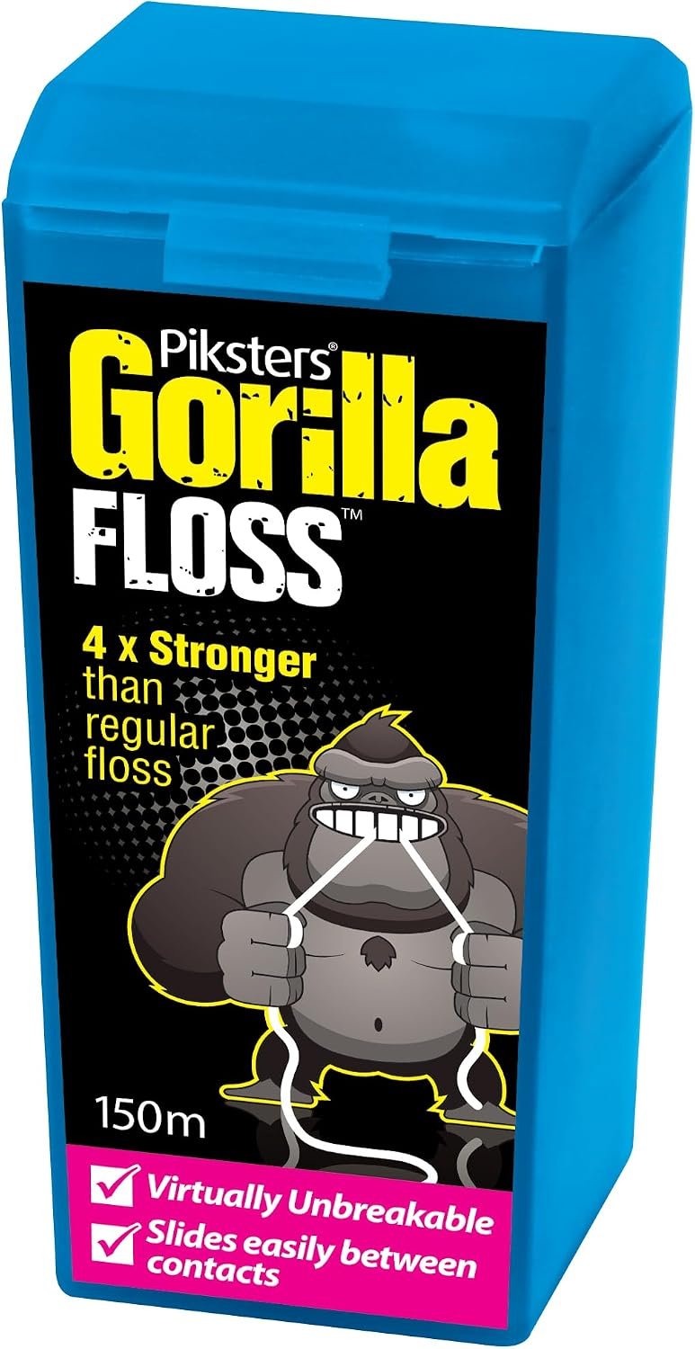 Piksters Gorilla Floss 150m Extra Strong Dental Floss for Plaque Removal