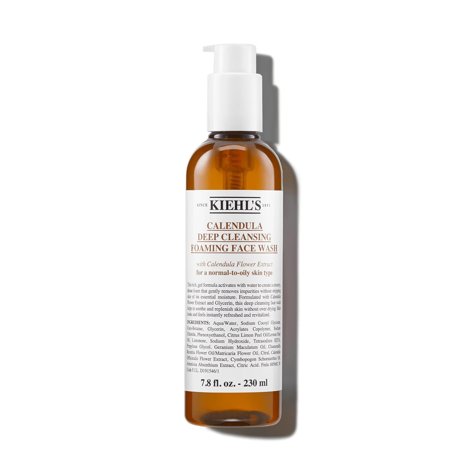 Kiehl’s – Calendula Deep Cleansing Foaming Face Wash, Boosts Moisture