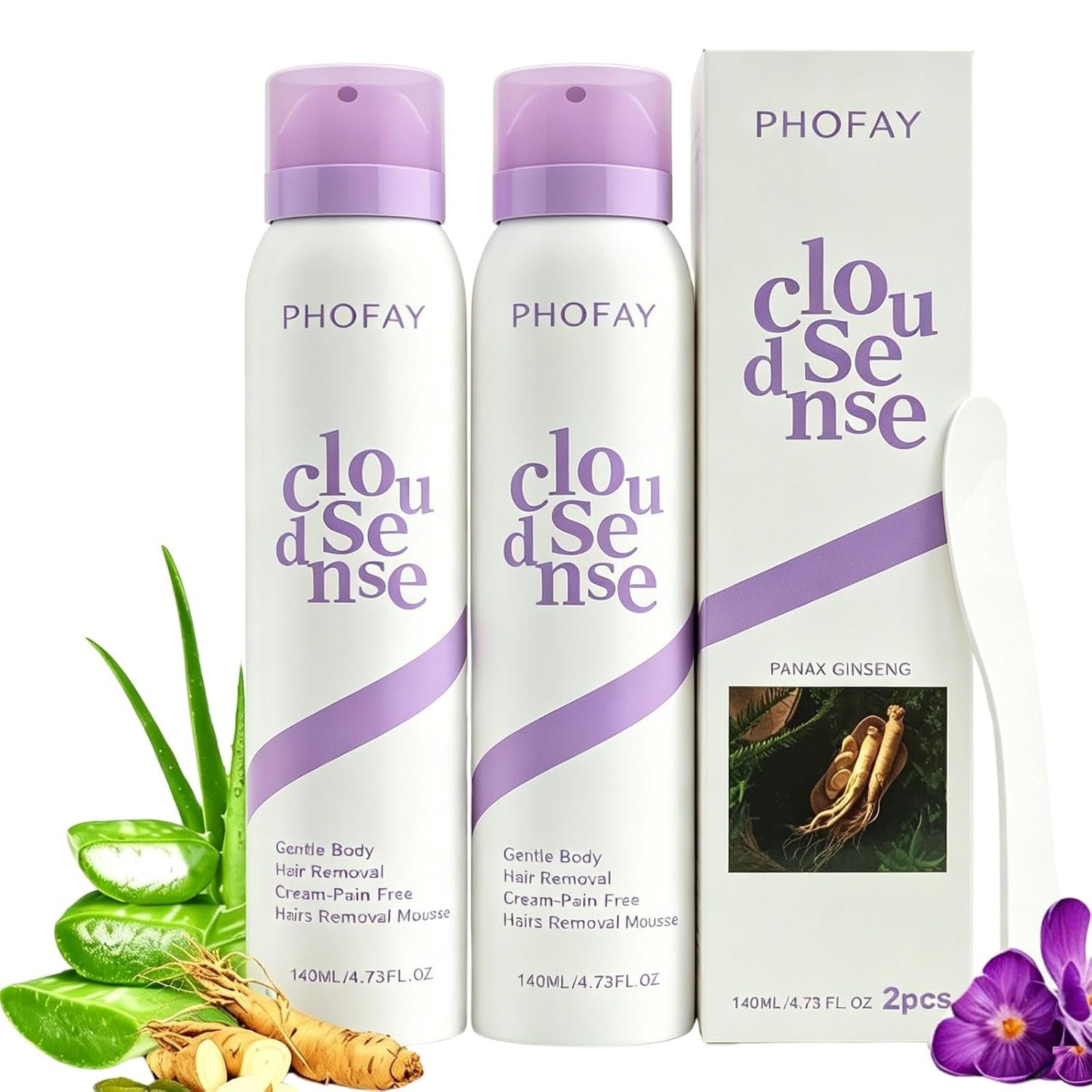 PHOFAY Body Hair Removal Spray for Women & Men,Painless,smooth hair removal
