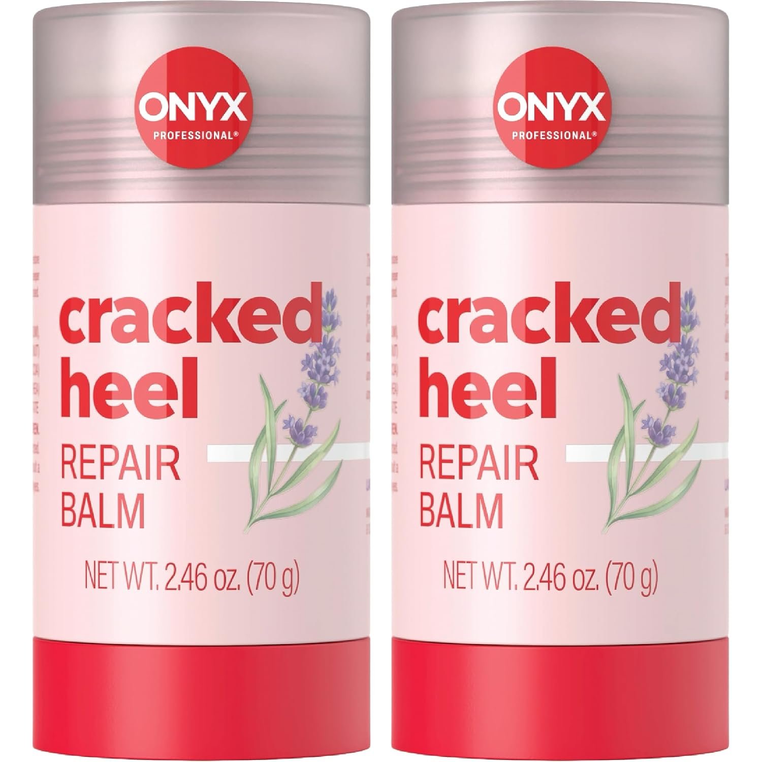 Onyx Professional Cracked Heel Treatment, Repairs Dry Heels, Lavender, 2 pk