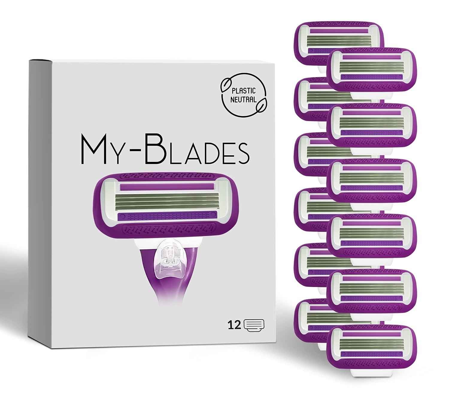 My-Blades Razor Blade Refills Compatible with Gillette Venus, 12 Count
