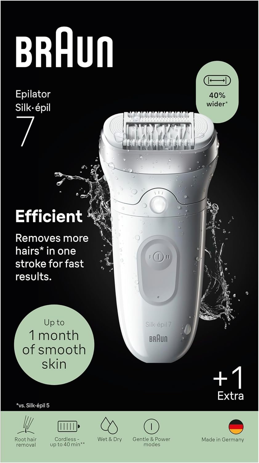 Braun Silk·épil 7 Electric Epilator Women, 7-011, Silver