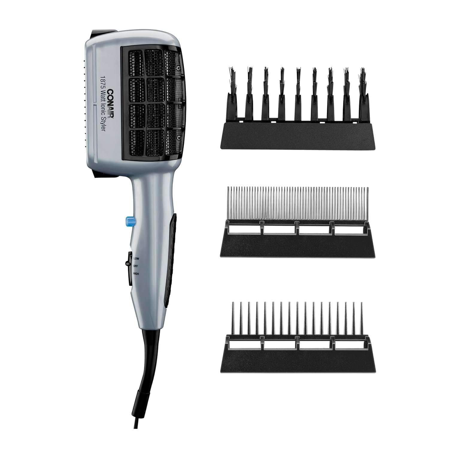 Conair Hair Dryer, 3-in-1 Styling, 1875W, 3 Attachments, Ionic