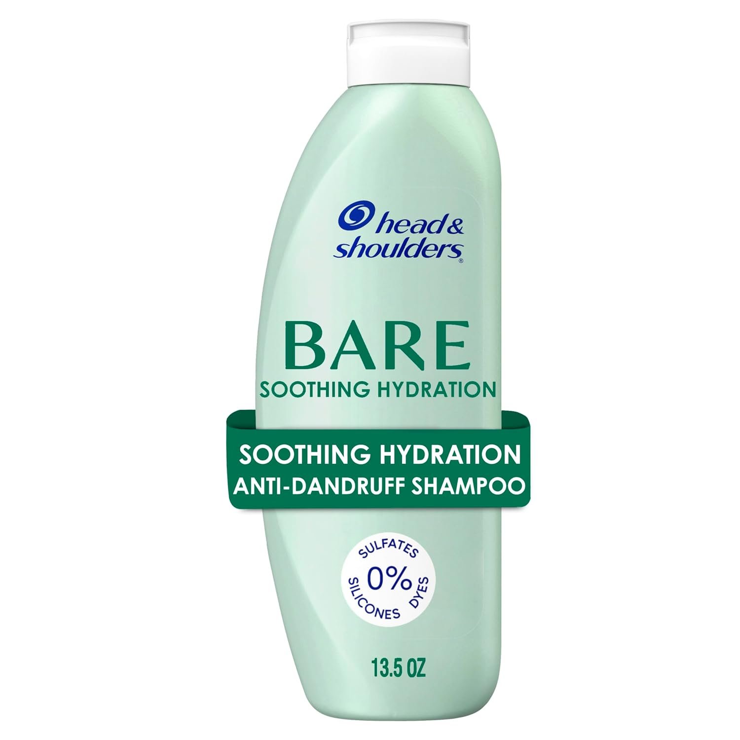 Head & Shoulders Anti-Dandruff Shampoo, BARE Soothing Hydration, 1% Pyrithione Zinc, Dry Scalp Relief, Free of Sulfates, Silicones, Dyes, 13.5 Fl Oz