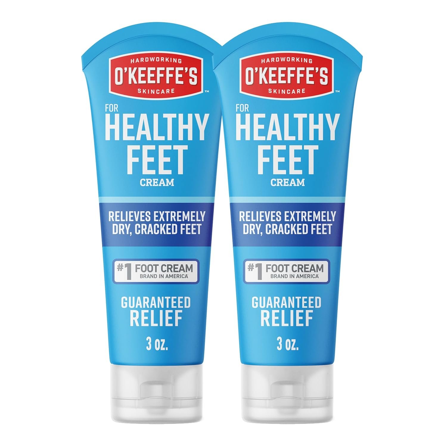 O’Keeffe’s for Healthy Feet Foot Cream, 3 oz Tube, 2-Pack, Non-Greasy