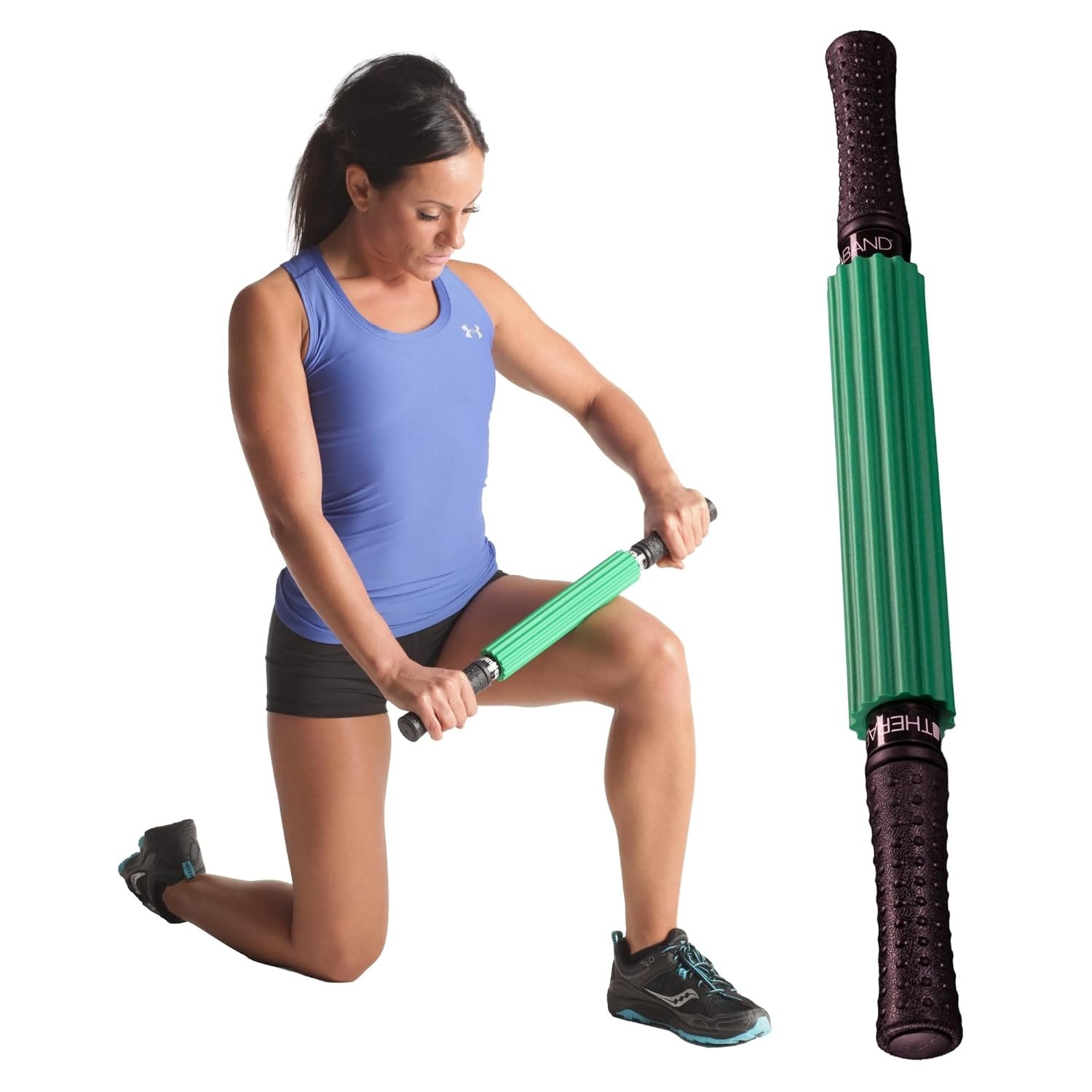 THERABAND Roller Massager, Muscle Massage Tool, Fascia Release, Back, 21″