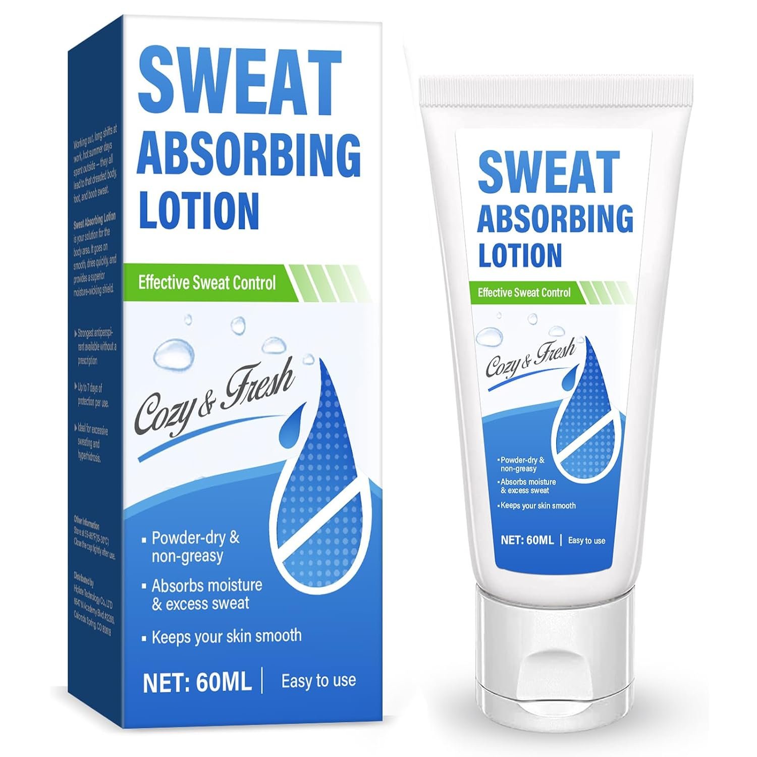Face Antiperspirant, Facial Sweat Blocker for Shine Control, Matte Finish Lotion for Men and Women, Non-Greasy Primer for Makeup, 60ml