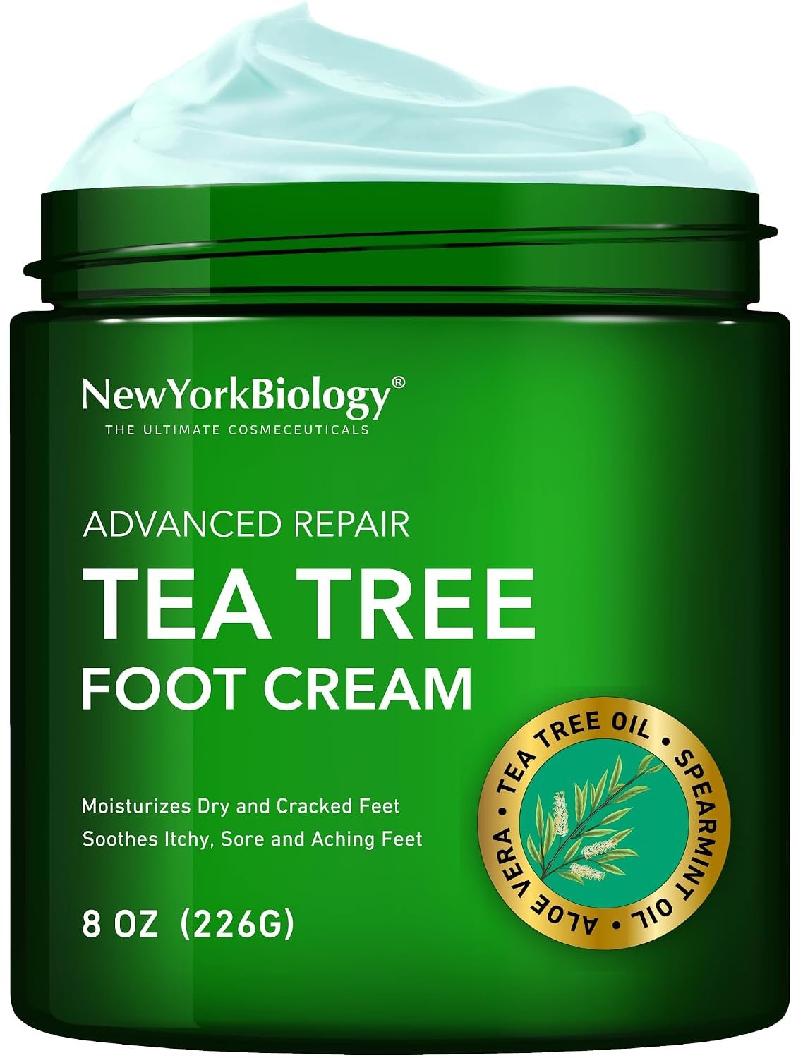 New York Biology Tea Tree Oil Foot Cream – 8 oz
