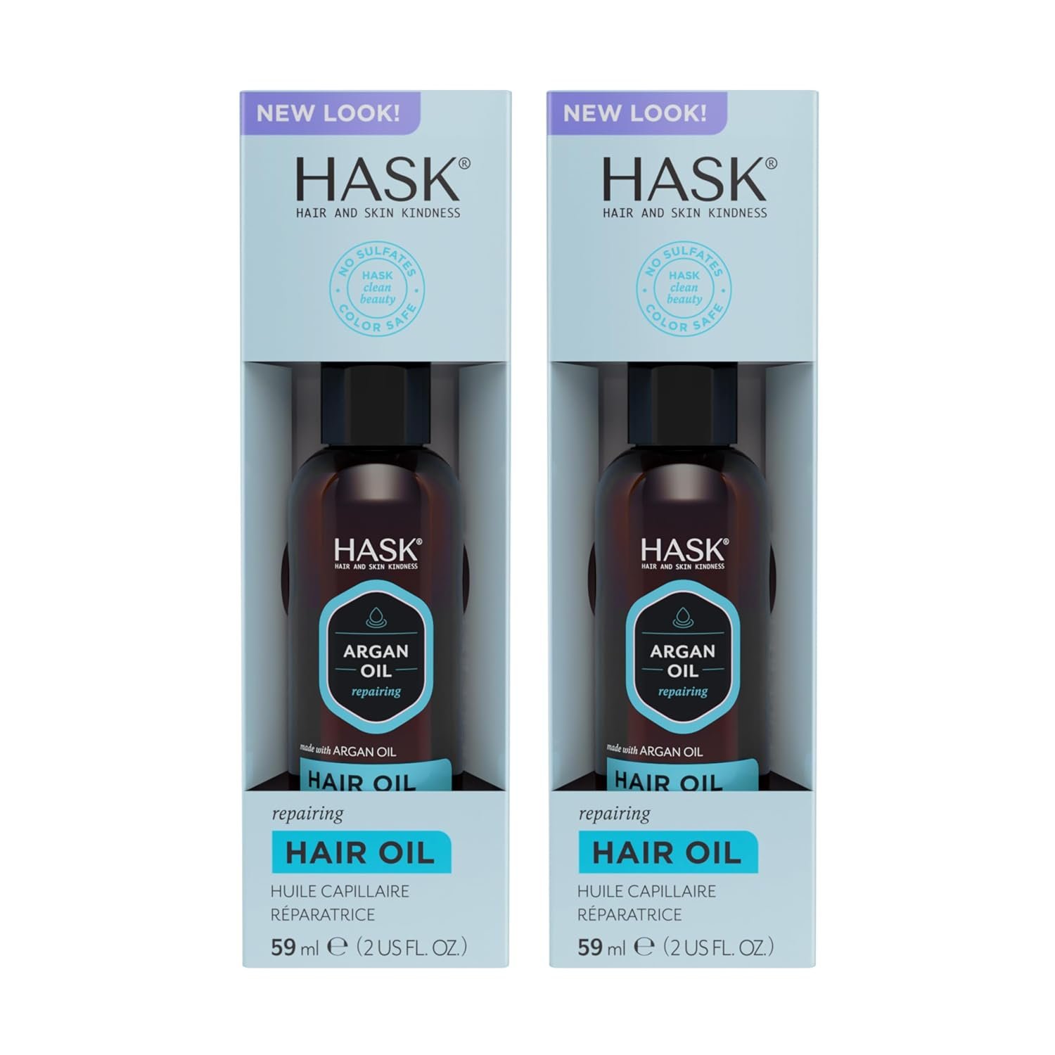 HASK Repair Argan Oil Shine Hair Oil, Pack of 2