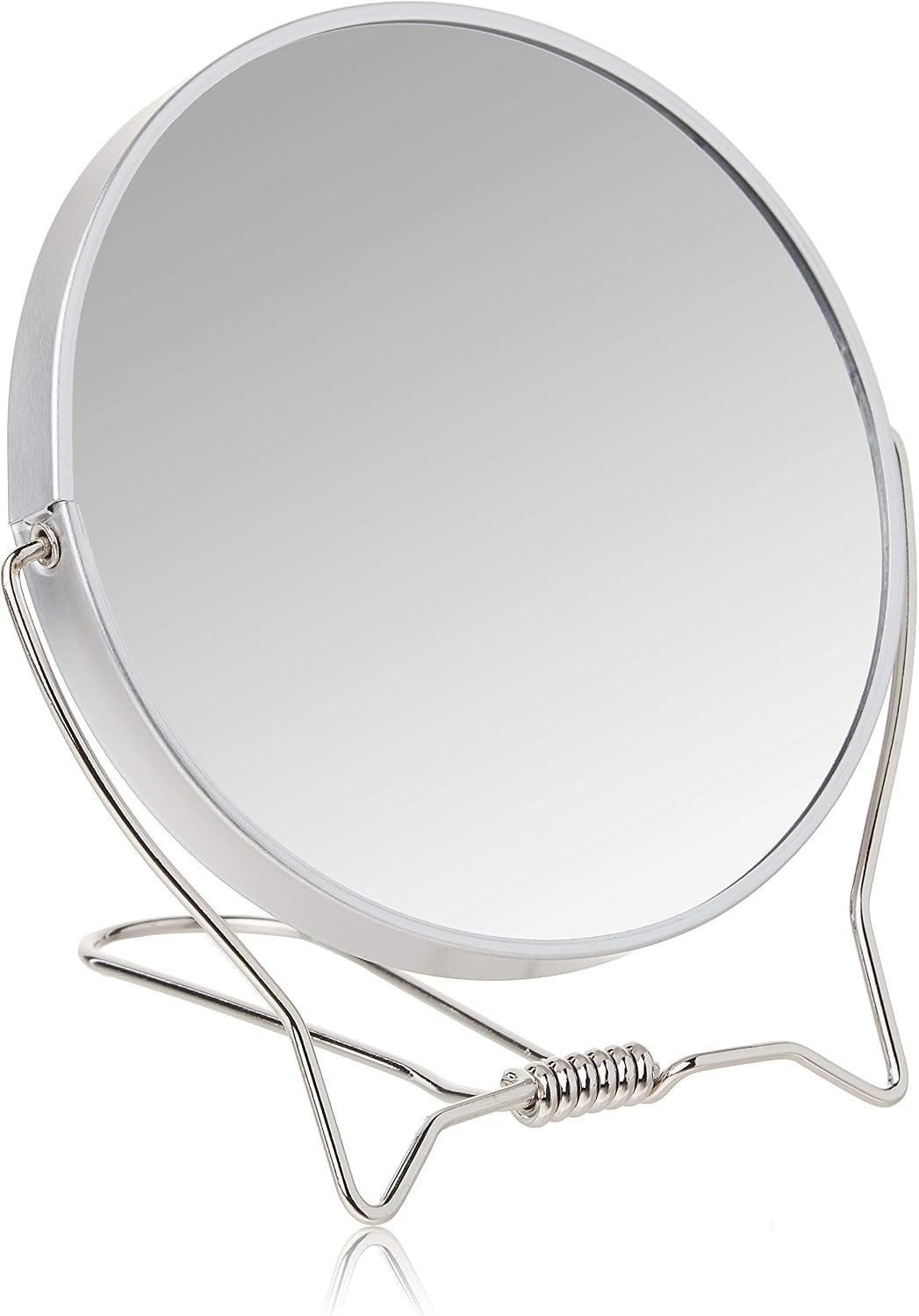 Goody Two-Sided Makeup Mirror with Stand – 1X and 3X Dual Sided Magnification – Lightweight & Portable Table Top Magnifying Vanity Mirror