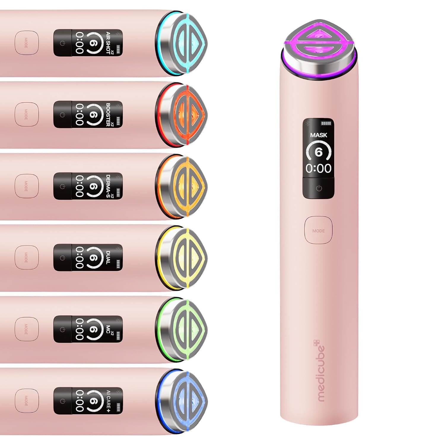 medicube Booster Pro X2™ – 7 in 1 Glow Beauty Device, 2X Glow Care, Pink