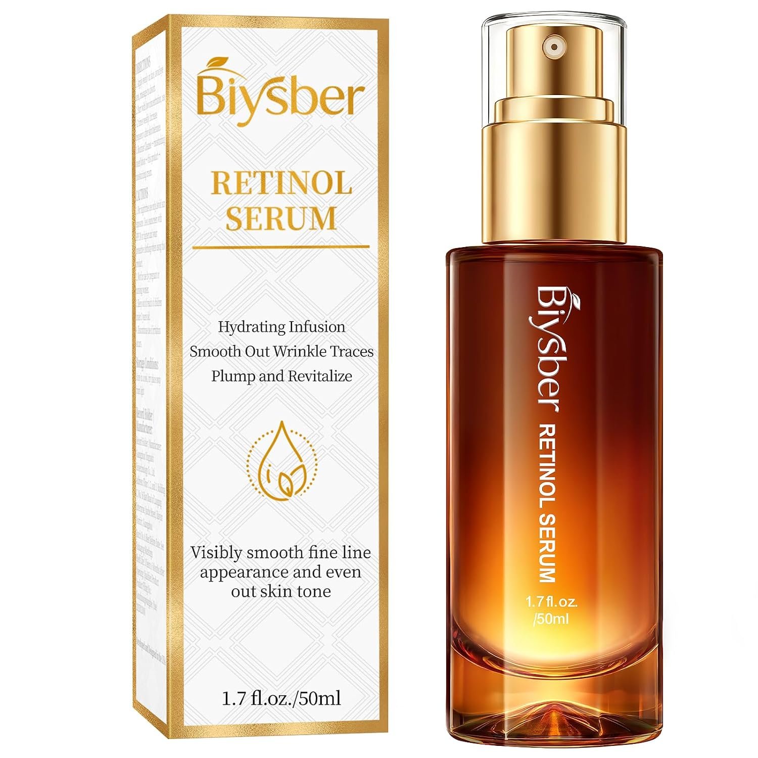 Retinol Collagen Serum for Face: Anti Aging &Anti Wrinkle Repair Peptide Serum with Hyaluronic Acid Boost Hydration-Day/Night Facial Firming Lifting Neck Skin Care for Women/Men(1.70 Fl Oz)