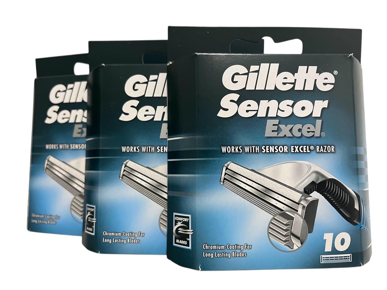 Gillette Sensor Excel – 10 Count (Pack of 3)