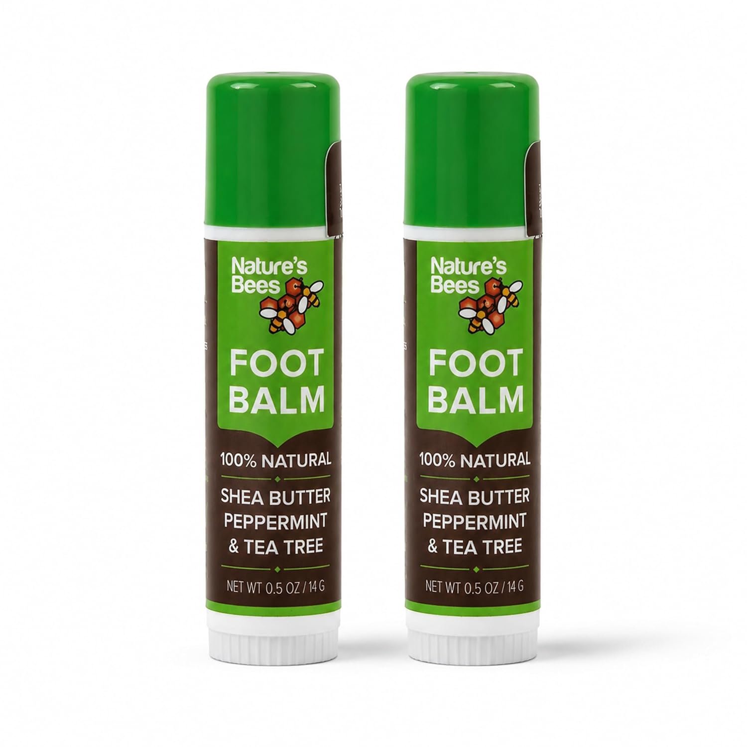 Foot Balm Stick for Dry Cracked Feet & Rough Heels, 2 Pack