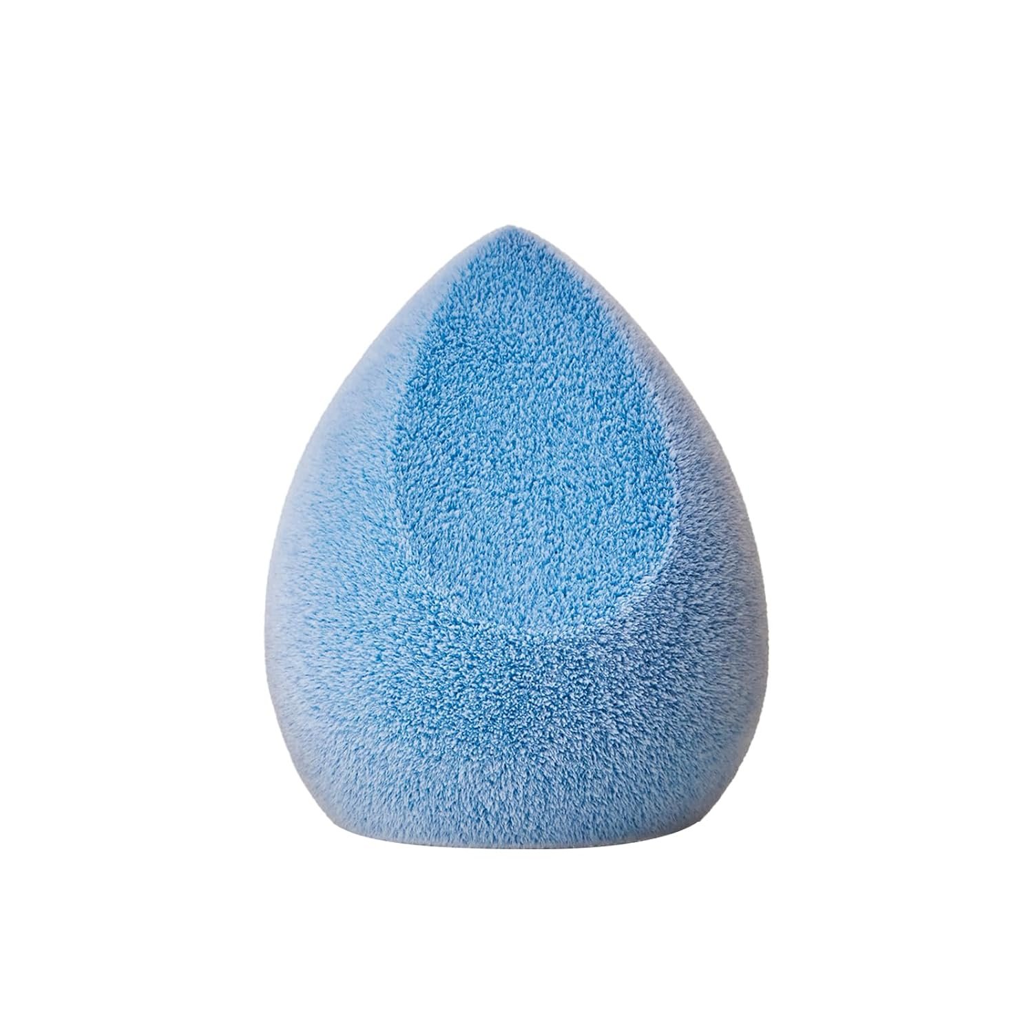 JUNO & Co. Microfiber Makeup Sponge, Dual Layer Technology for Full Coverage Flawless Makeup Blender for Foundation, Powder and Cream (Velvet Style and Blue Color)
