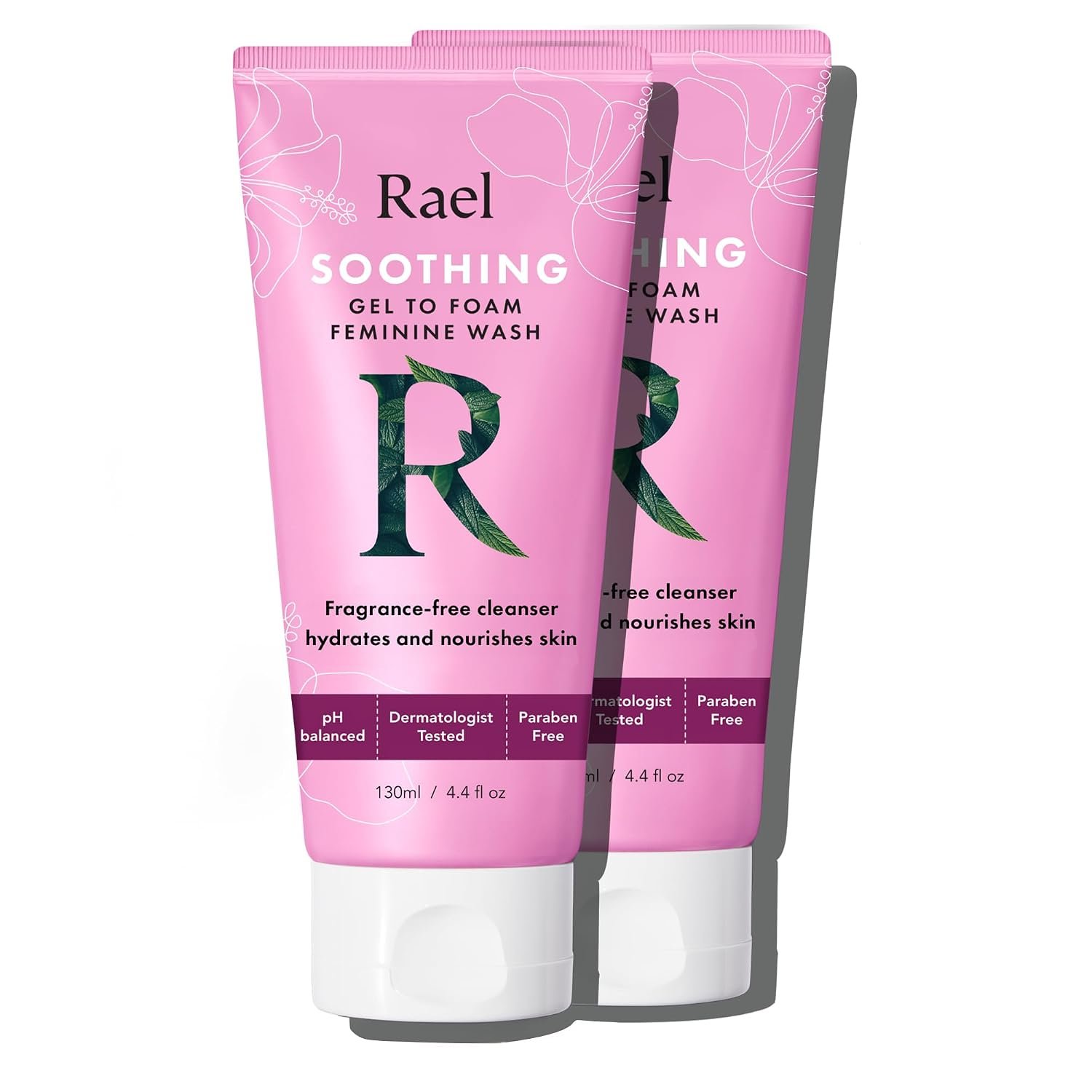 Rael Soothing Feminine Wash Daily Cleanser for Intimate Care (4.4 oz, 2 Pk)