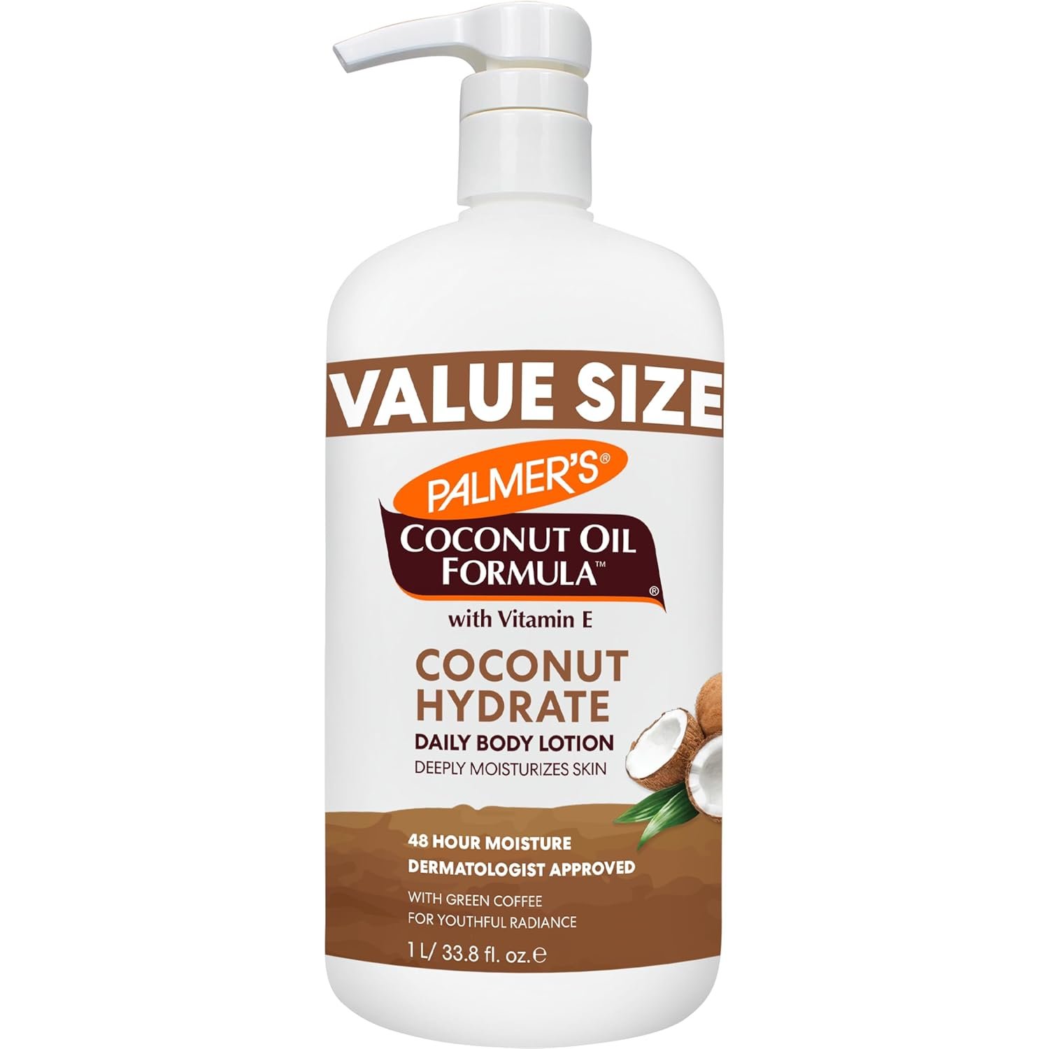 Palmer’s Coconut Oil Formula Body Lotion for Dry Skin (33.8 Fl Oz)