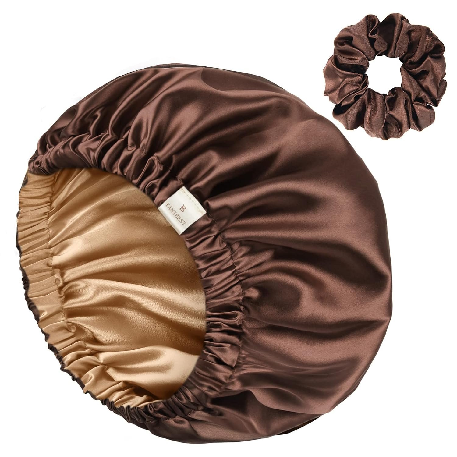 YANIBEST Adjustable Satin Bonnet to Reduce Frizz, Silk Feeling Hair Wrap