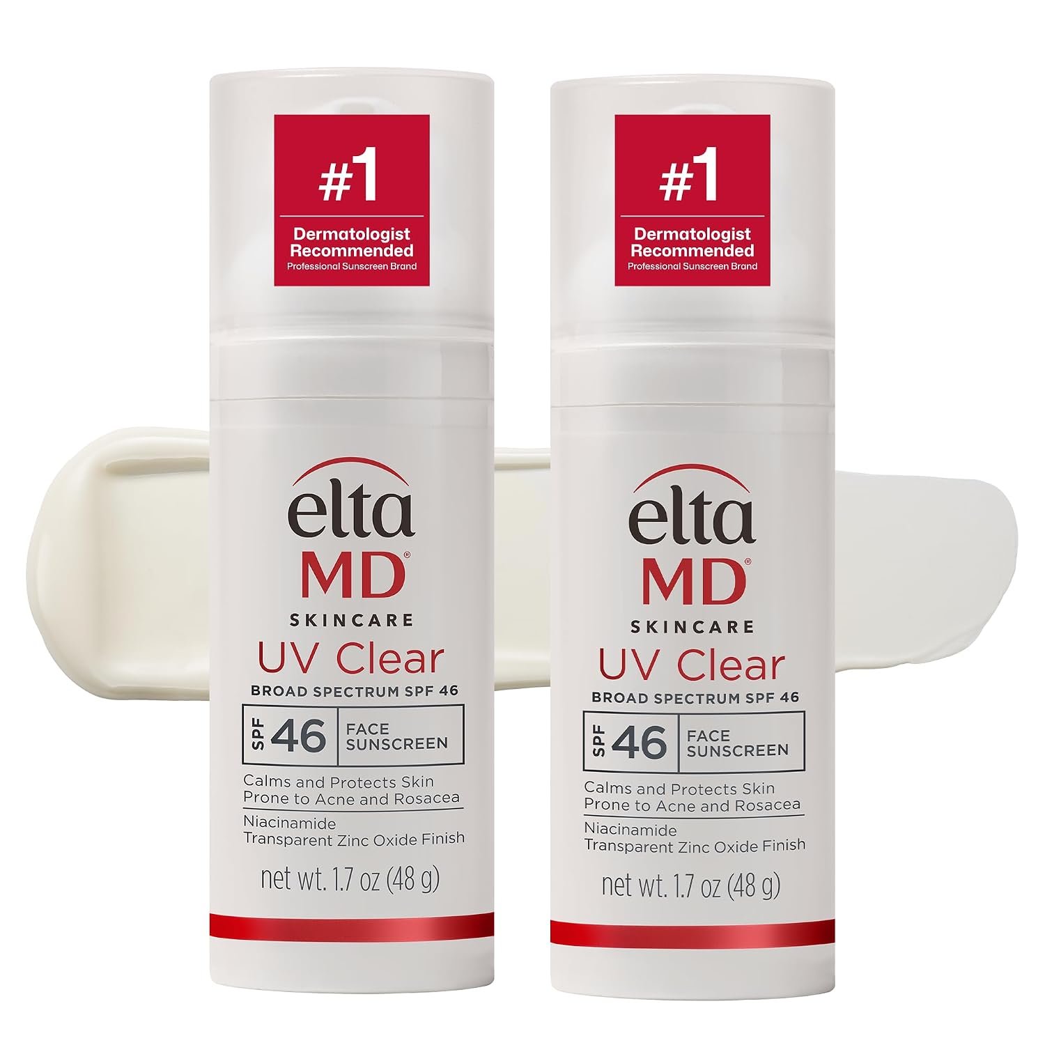 EltaMD UV Clear Face Sunscreen with Zinc Oxide, Oil-Free, SPF 46 and SPF 50