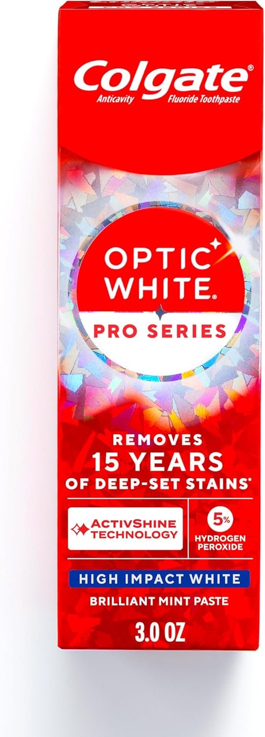 Colgate Optic White Pro Series Whitening Toothpaste, High Impact White, 3oz