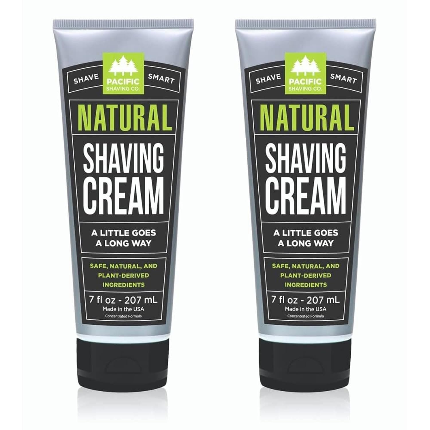 Pacific Shaving Company Natural Men’s Shaving Cream, 7 Oz (2 Pack)
