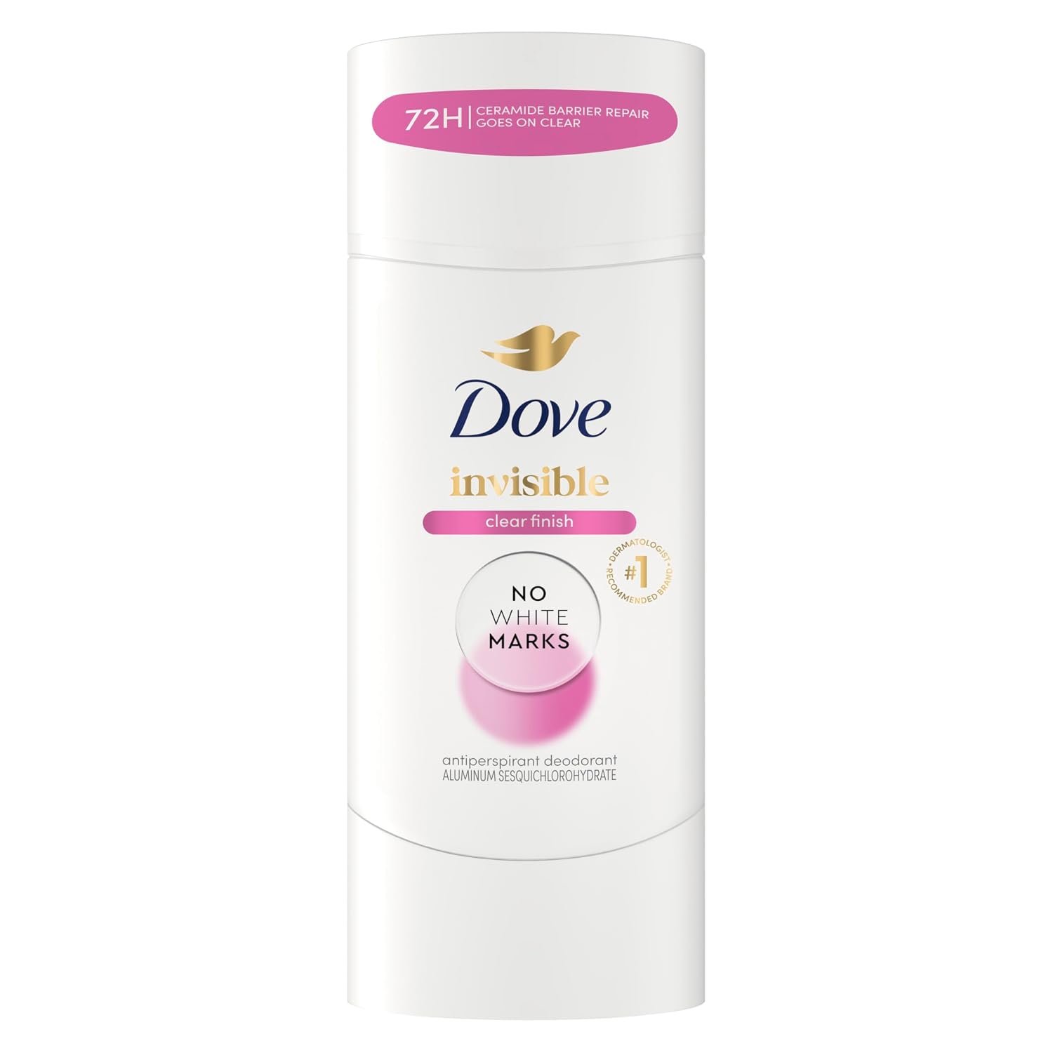 Dove Invisible Antiperspirant Stick Clear Finish No White Marks 2.6 oz