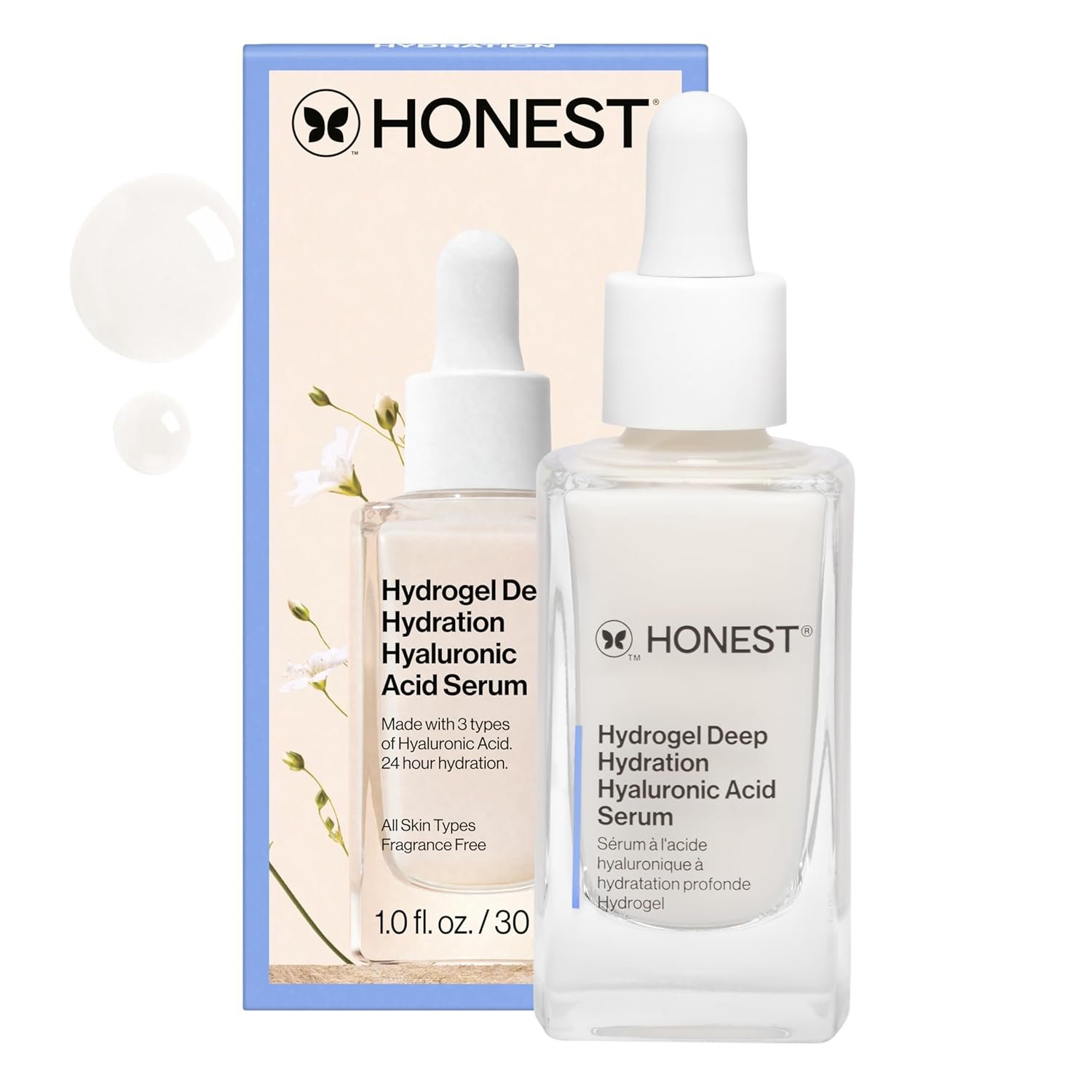 Honest Beauty Hydrogel Deep Hydration Hyaluronic Acid Serum, 1 fl oz