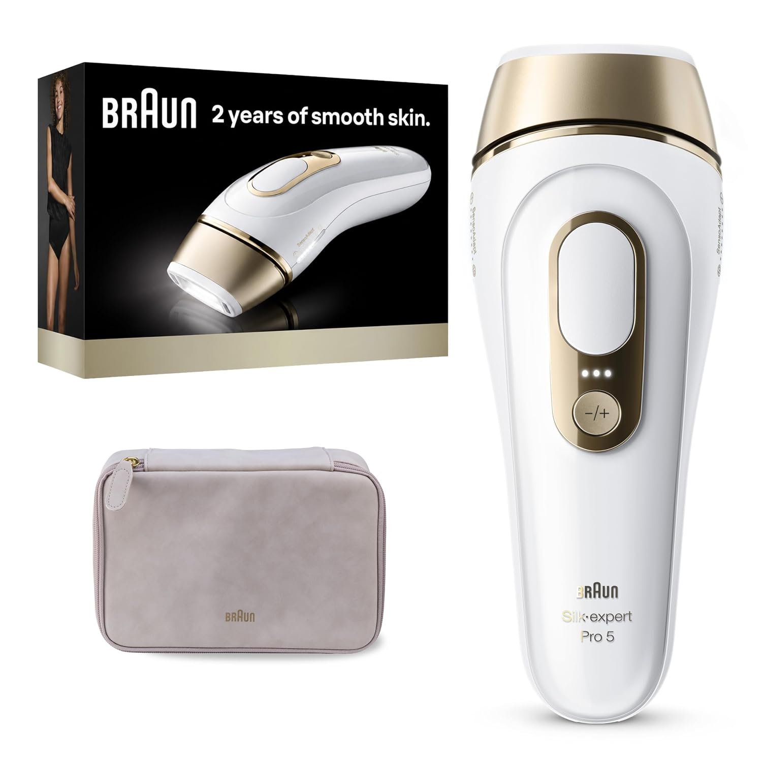 Braun IPL, Silk·Expert Pro 5, IPL Hair Removal for Women and Men, Permanent Laser Hair Reduction At-Home, 1 Head, IPL5100