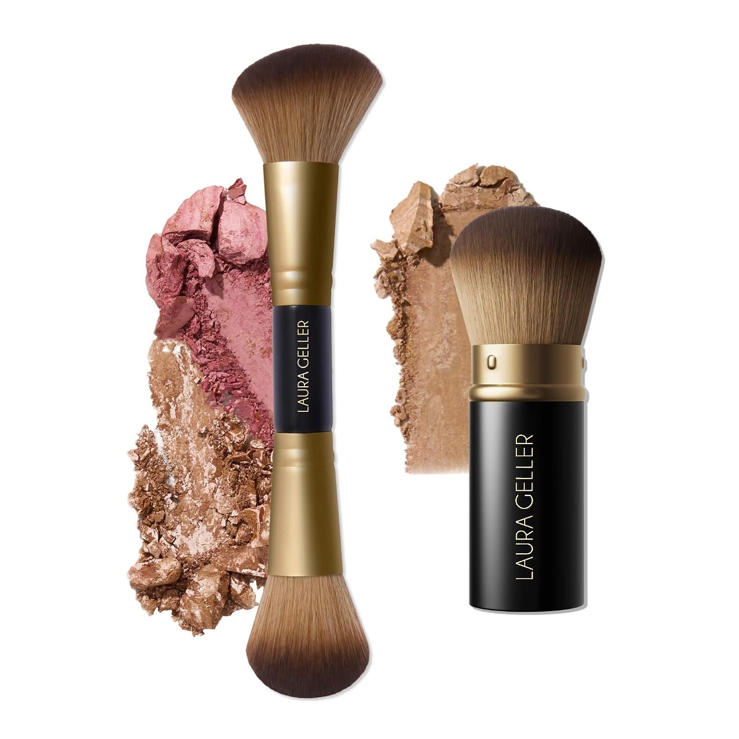 LAURA GELLER Makeup Brushes – 06 Face It All 2pc With Kabuki Brush