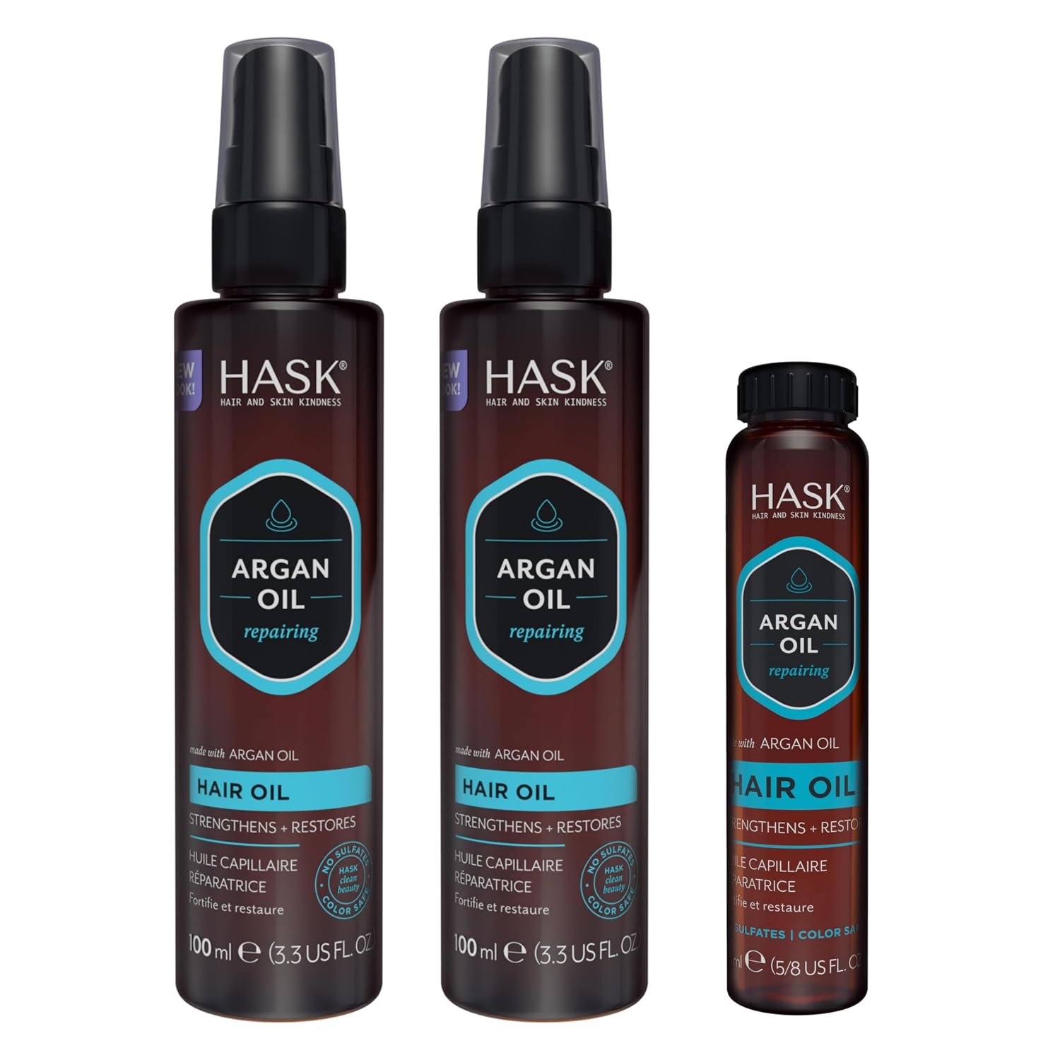 HASK Repair Argan Oil Shine Hair Oil, Pack of 3