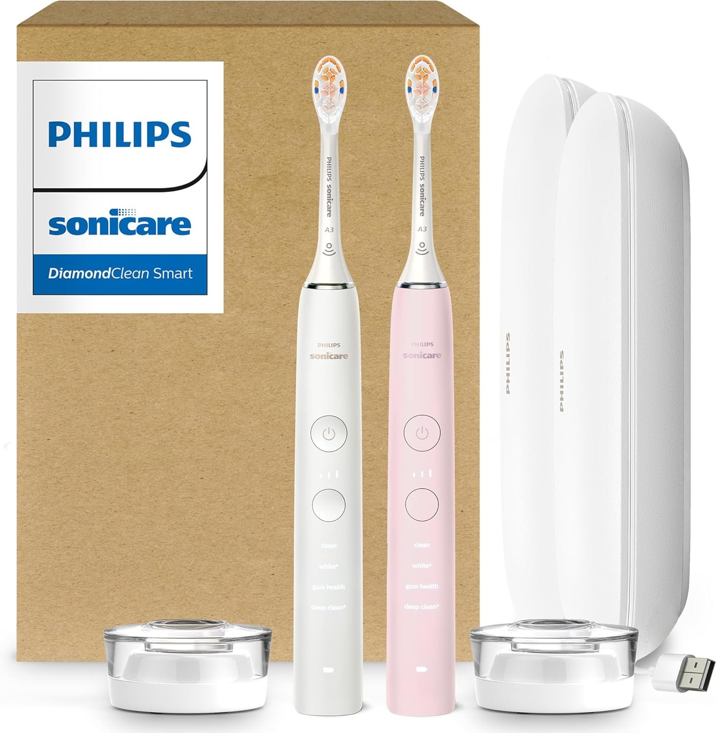 Philips Sonicare DiamondClean 9000 Electric Toothbrush Bundle, HX9912/72
