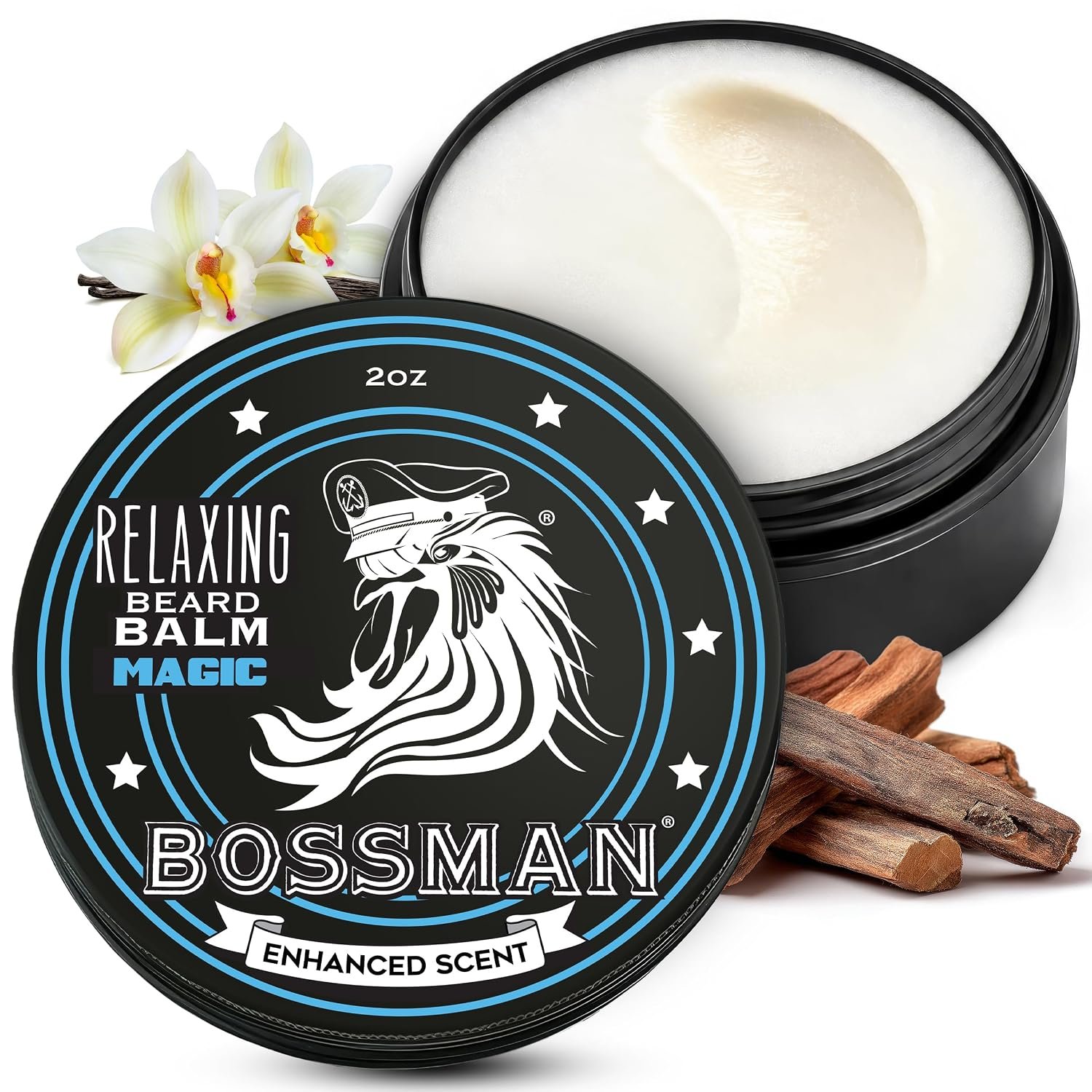 Bossman Relaxing Beard Balm for Men (Magic Scent) – Made in Texas