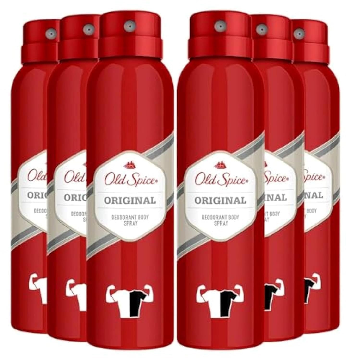 Old Spice Deodorant Body Spray, Original Scent, 4.73 oz. (Pack Of 6)