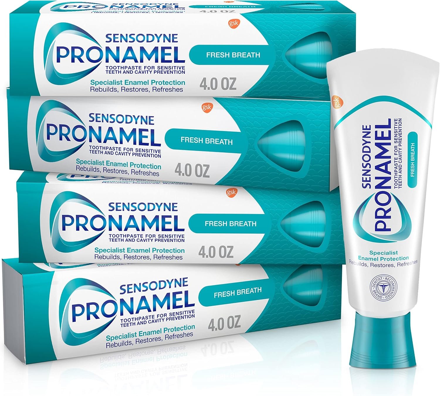 Sensodyne Pronamel Fresh Breath Enamel Toothpaste, 4 oz (4 Pack)