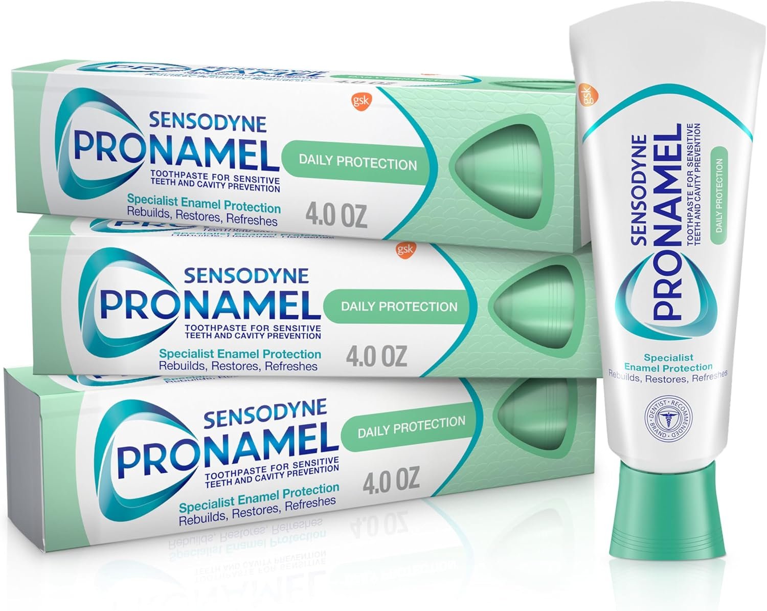 SENSODYNE PRONAMEL Daily Protection Enamel Toothpaste, 4 oz (Pack of 3)