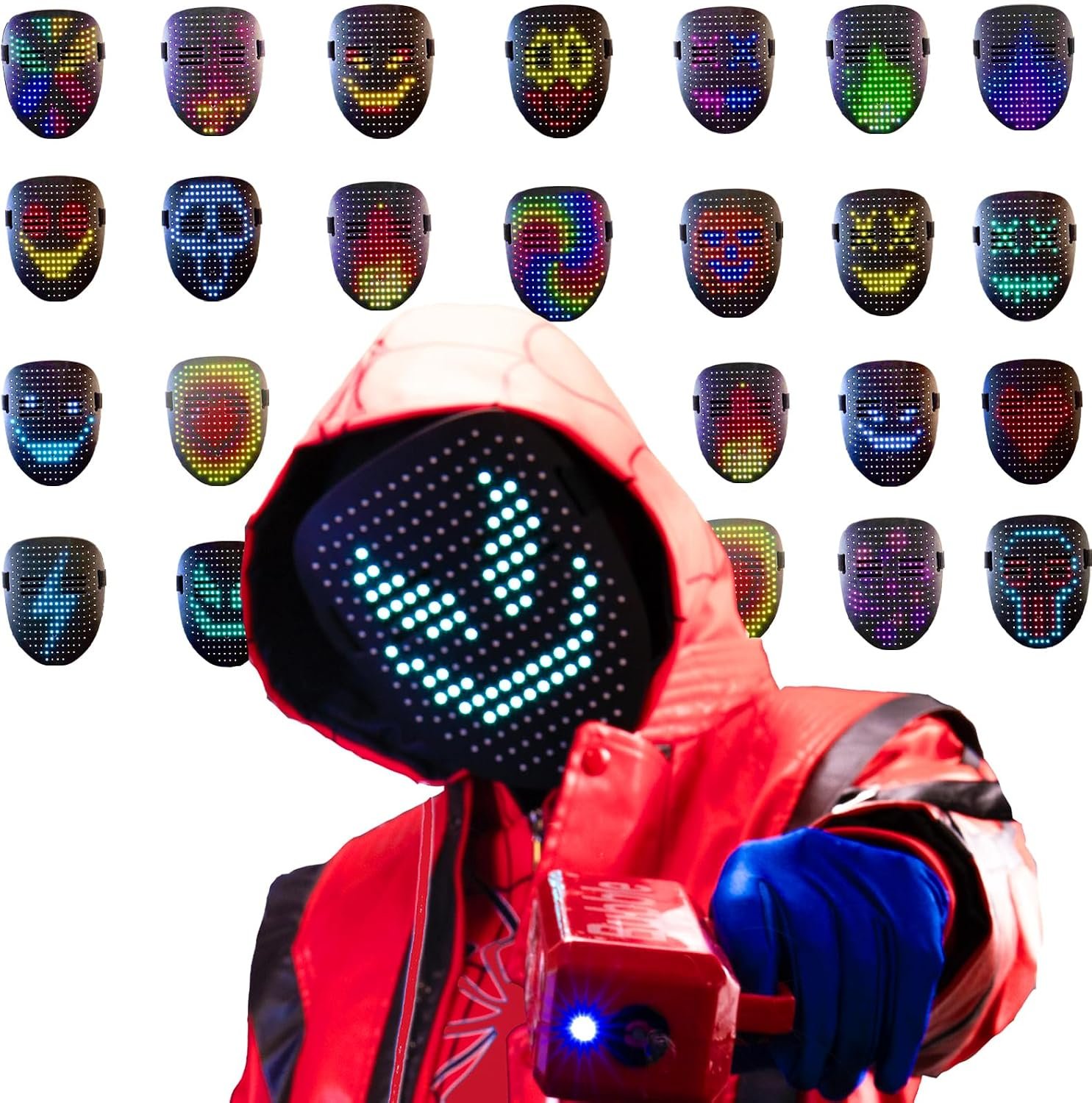 LED Cosplay Mask, “Cosplay Fever”, Cosplay Costume Addition Mask, Cosplay Dress Up Idea Mask