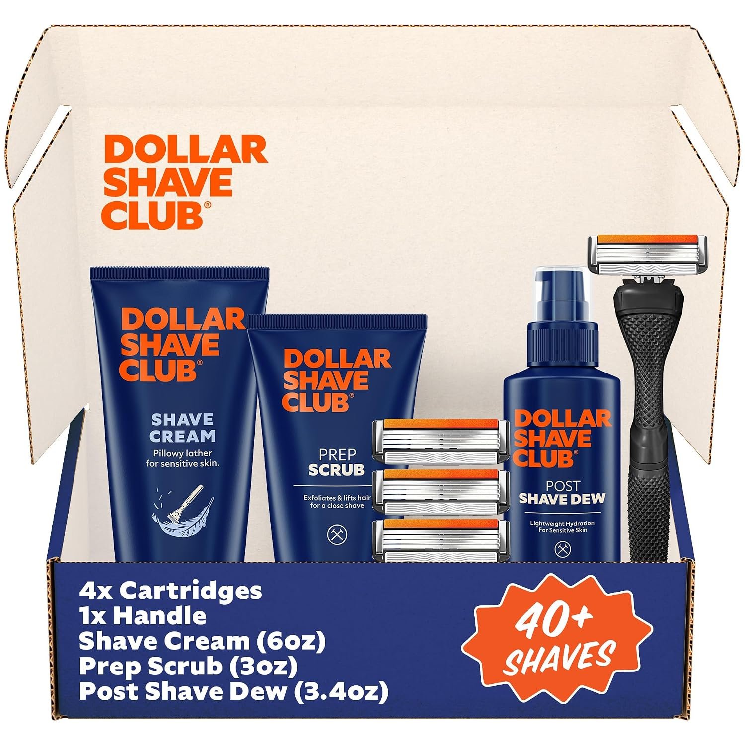 Dollar Shave Club – 4 Blade Ultimate Shave Set – Full Pre & Post Routine