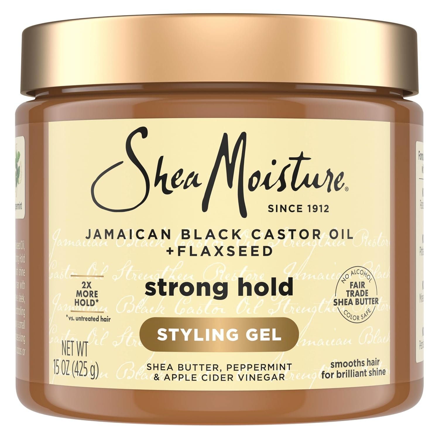 Shea Moisture Strong Hold Styling Gel with Flaxseed 15oz