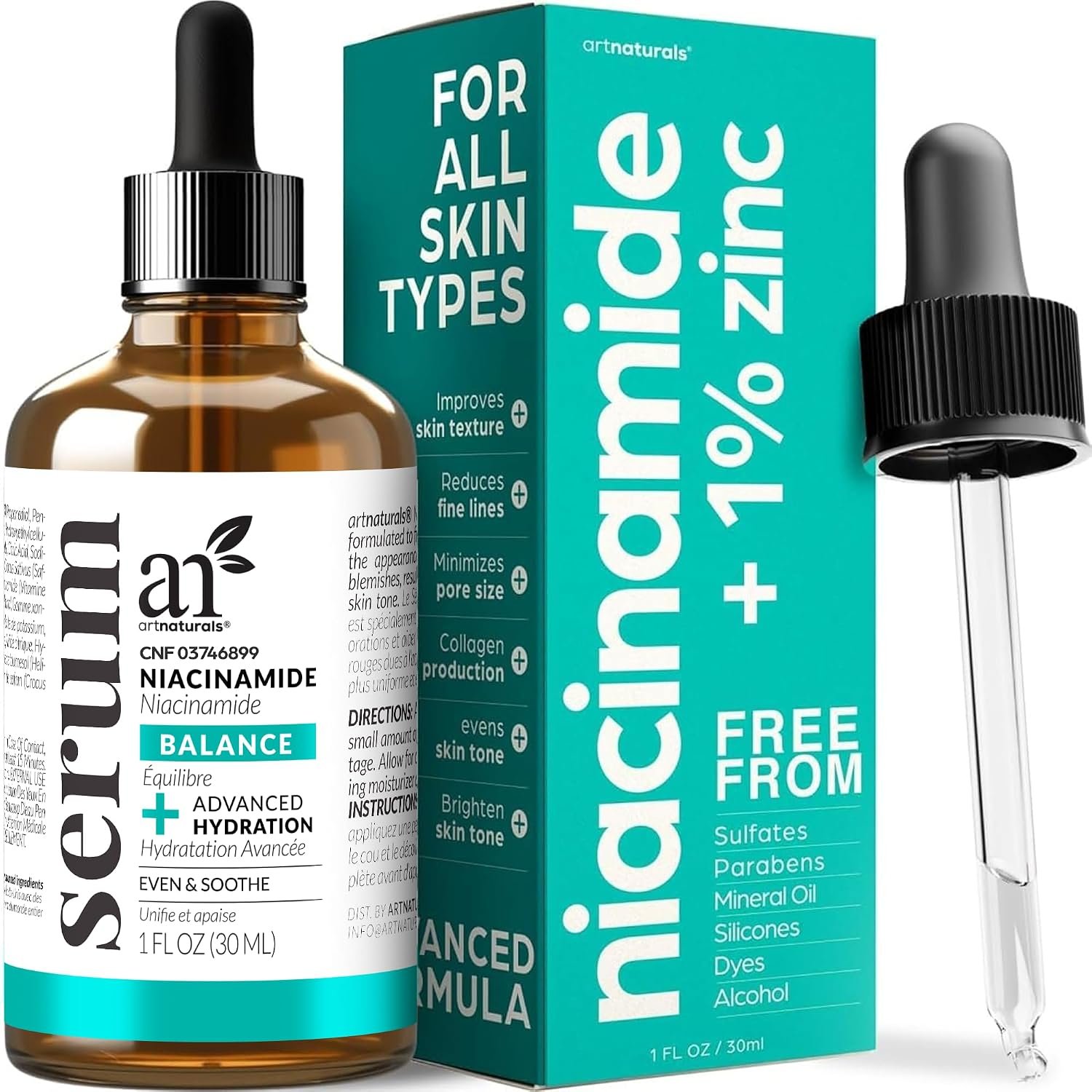 ArtNaturals Niacinamide Face Serum, 1 oz