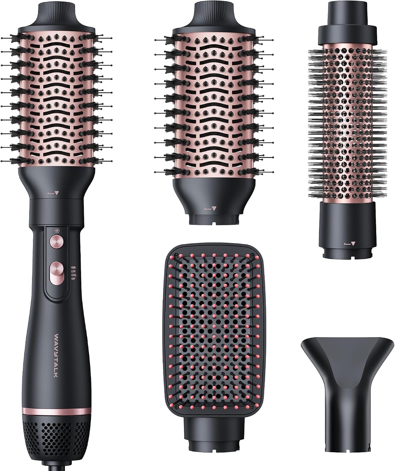 Wavytalk Hair Dryer Brush Set, Air Sculpt 4-in-1 Hot Air Brush Set