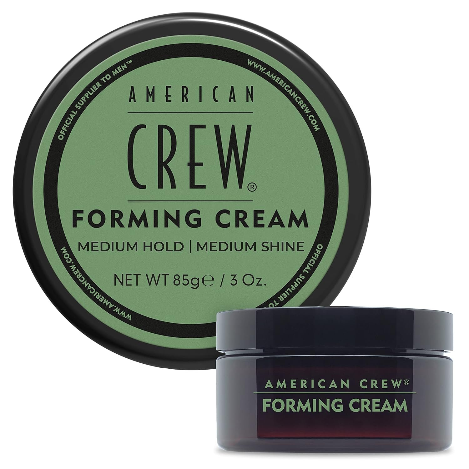 AMERICAN CREW Men’s Hair Forming Cream, Like Hair Gel with Medium Hold & Medium Shine, 3 oz