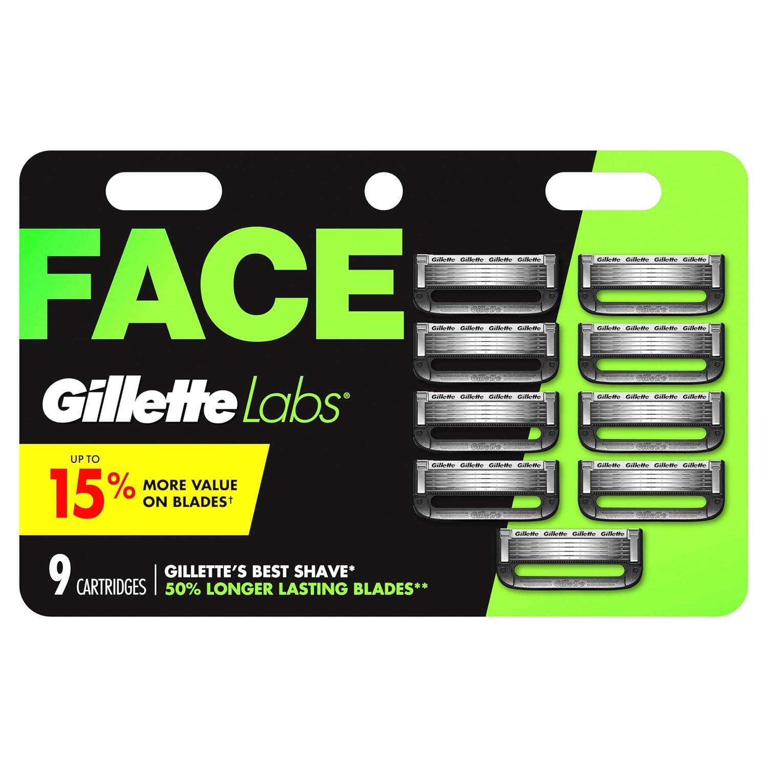 Gillette Labs Razor Blade Refills for Men, 9 count
