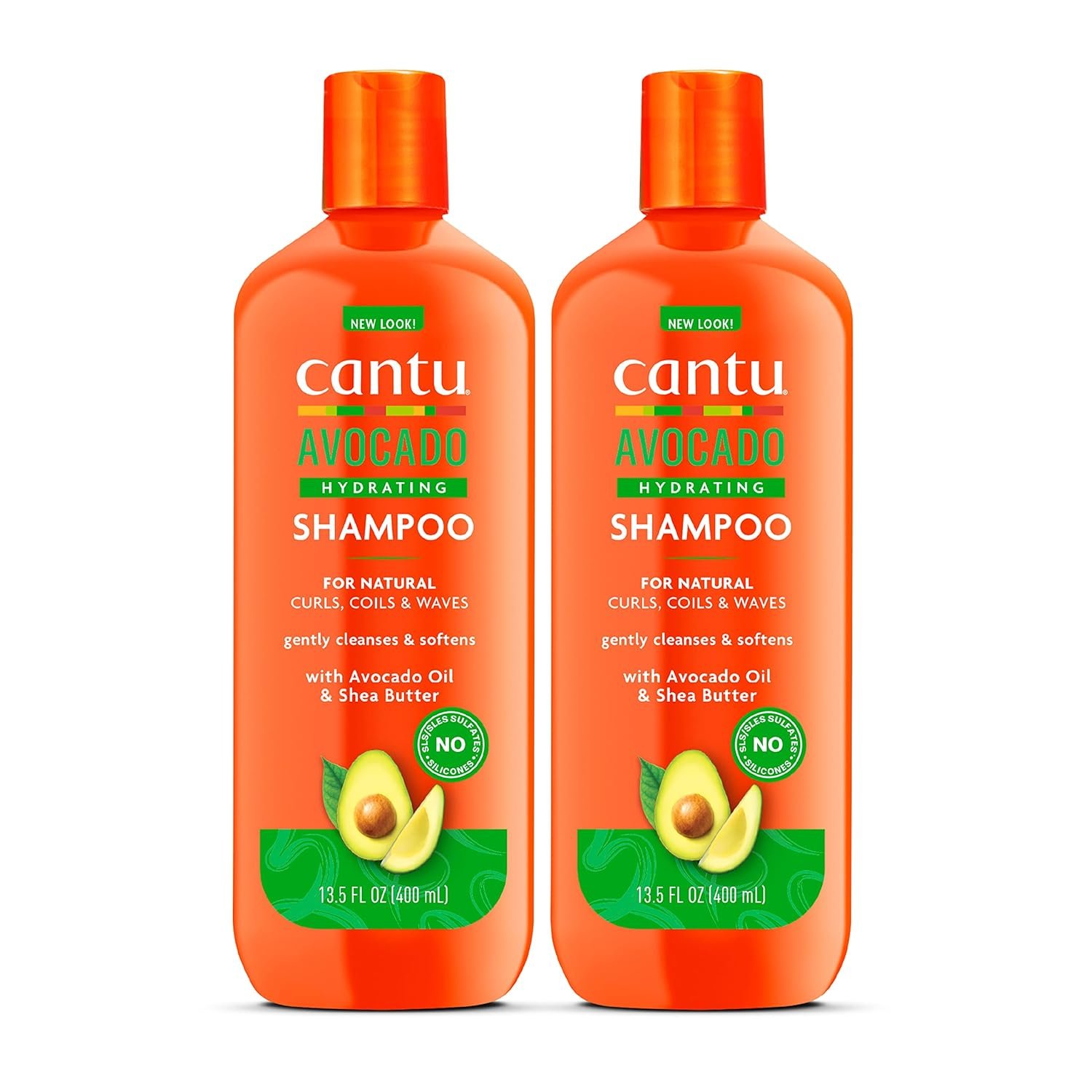 Cantu Avocado Hydrating Sulfate-free Shampoo with Pure Shea Butter, 13.5 oz (Pack of 2)
