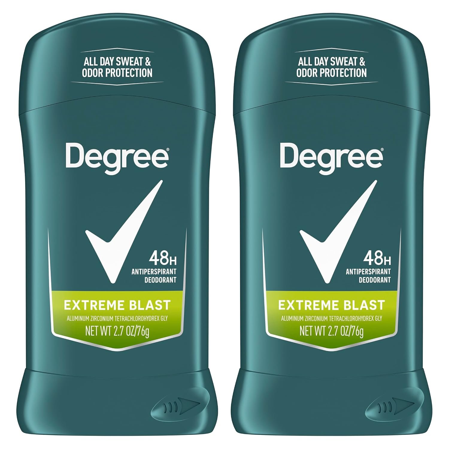Degree Men Original Antiperspirant Deodorant 48-Hour Odor Protection Extreme Blast Mens Deodorant Stick 2.7 oz, 2 Count